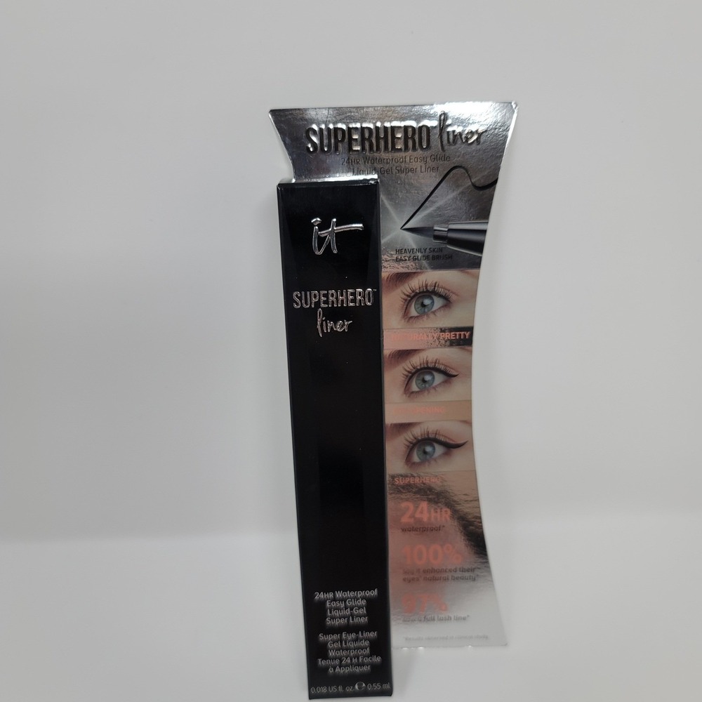 It Cosmetics Superhero Liner Super Black 24HR Waterproof Liquid Gel Eyeliner - Picture 3 of 9